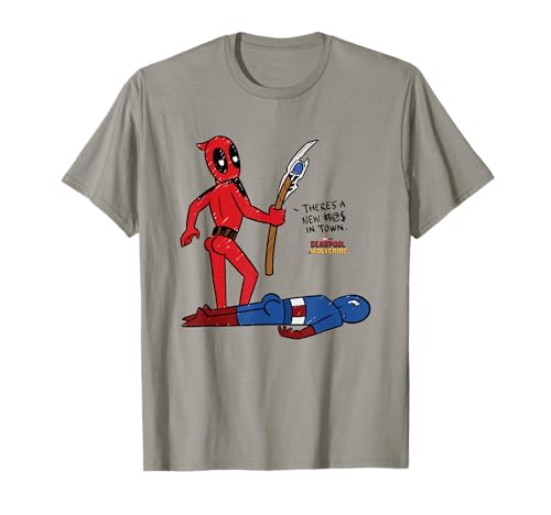 Marvel Deadpool & Wolverine Captain America New in Town T-Shirt