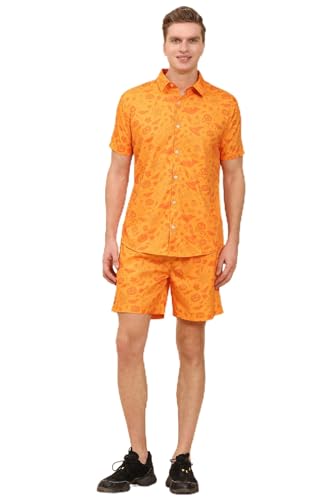 Image of Mens Printed Casual Shirts and Shorts Set Button Down Co-ord Set