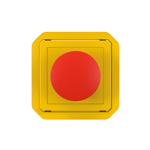 Bouton d'arrêt d'urgence Legrand étiquette multilingue 4 langues - 3