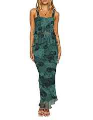 3# Floral Print Dark Green