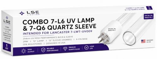 Combo LSE Lighting 7-L6 UV Lamp & 7-Q6 Quartz Sleeve