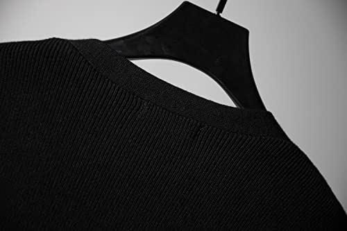 Men's Sweater Vest V-Neck Sleeveless Cardigan Loose Button up Knitted Fall Winter Heavy Knitwear with Pockets S~5XL4