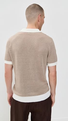 Men's Linen Johnny Collar Polo Sweater3