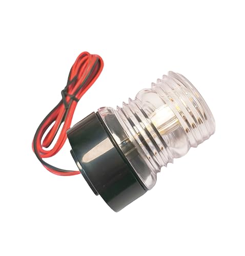 Generic Marine 360 Degree LED Anchor Light Nautical Light Ring Light, 12V Waterproof Navigation Light, suitable for boats and yachts (Light Color:White), YLlight3color