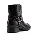 DREAM PAIRS Women's Ankle Booties Side Zipper Motorcycle Boots Square Toe Chunky Low Heel Fashion Buckles Biker Riding Boots,Size 6.5,Black/Brown,DWUMAB2533