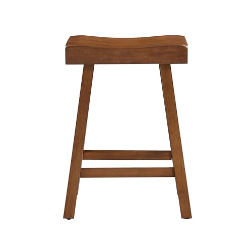 Jackson Home 2 Office 24" Wood Saddle Barstool