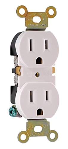 Ge Duplex Receptacle Electrical Outlet, 3 Prong Electrical Socket, White, Wall Outlet, Easy Install, 15 Amp, Ul Listed, In-Wall Receptacle, 54864, 1 Pack #TOP25