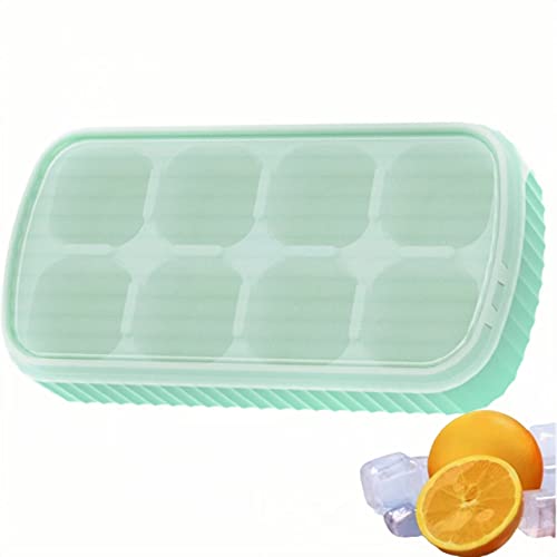 Bandeja de silicona para cubos de hielo con tapa miniatura 1