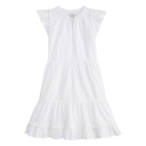 vineyard vines Girls' Piper Eyelet Tiered Dress