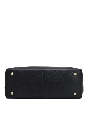 Image of Da Milano Leather Satchel Bag for Women - Black