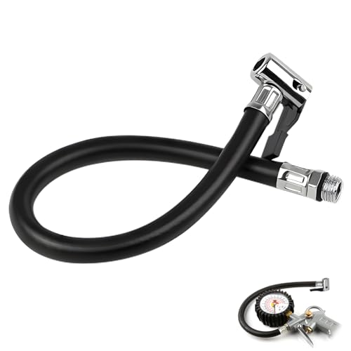 Reifenfüller Schlauch, Luftpumpe Schlauch 38cm Reifenfüllschlauch Lang Autoreifen Luftfüllschlauch Luftpumpe Ersatzschlauch Reifenfüller Ventilverlängerung für Auto Motorrad Fahrrad