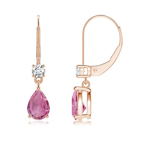 ANGARA Natural Pink Tourmaline Earrings...