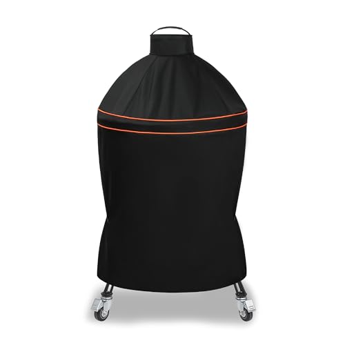 Suphomeware Grill Cover for Kamado Joe Classic Waterproof Heavy Duty Black Grill Cover