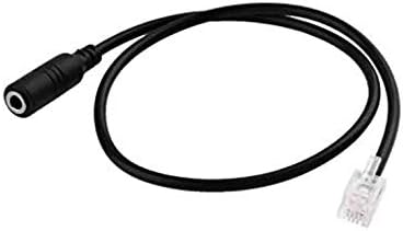 Auxiliary Rj9 To Single 3.5Mm Smartphone Headset Adapter Cable For Cisco Ip Desk Phones (Black)
