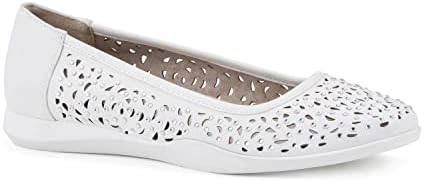 CLIFFS BY WHITE MOUNTAIN Pleased Women's Flat, White/Nubuck, 8 M | Image 2