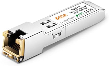 6COMGIGA 10GBase-T SFP+ Transceiver, 10G T Copper RJ45 Module up to 30 Meters, Compatible With Juniper, Netgear, Ubiquiti and Other Open Switch