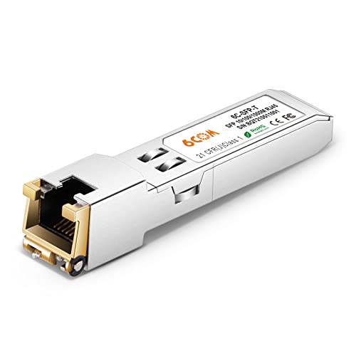 6COM 10/100/1000BASE-T Module Gigabit SFP Copper RJ45 Transceiver for Ubiquiti