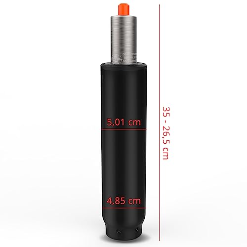 DRIFT GAS LIFT L - Molla a gas di ricambio per sedia da ufficio, Pistone lungo Classe 4, Cilindro di sollevamento a gas, Supporta fino a 150kg, Ricambio universale, Colore Nero - Sedia gaming - Immagine 1