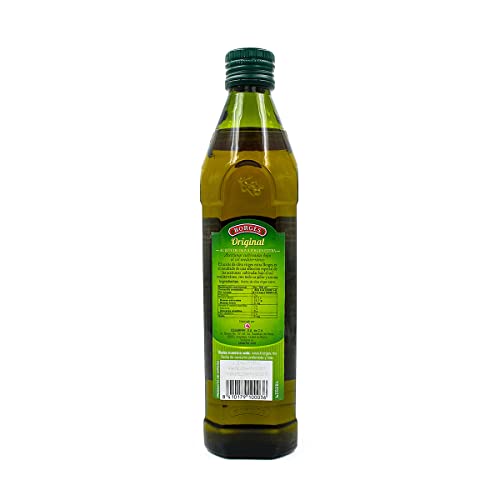 Image of Borges Extra Virgin Olive Oil - 500 ml |Unrefined & Cold Pressed Oil|Packed in Spain |75% MUFA | Rich in Antioxidants | Ideal for Low Heat Cooking Like sauteing & Grilling, Salad Dressing (Pack of 3)