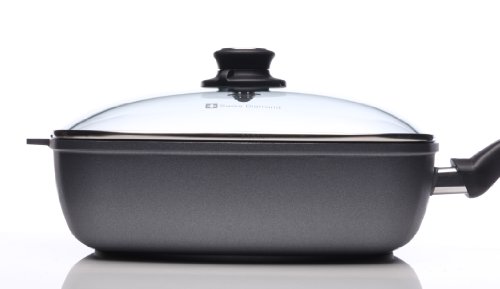 Swiss Diamond 11"X11" 5Qt Square Saute Pan Hd Nonstick Diamond Coated Aluminum Square Saute Pan Includes Lid Dishwasher/Oven Safe #TOP2
