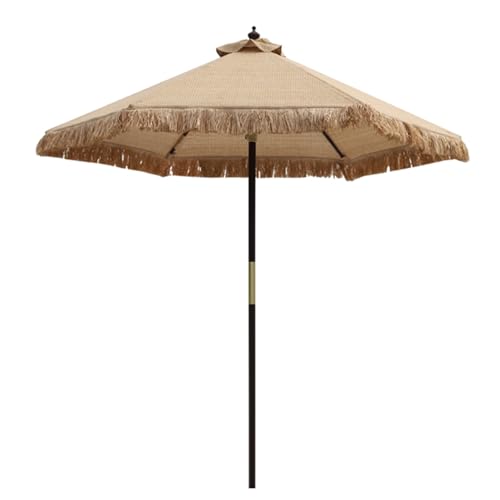 Sombrilla de playa tiki exterior resistente viento parasol patio 2
