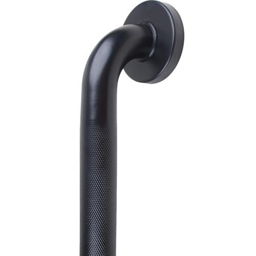 IMPEU 24インチ バスタブ シャワー グラブバー 直径1.25インチ 高齢者 浴室 安全 ハンドレール タオルバー ドアハンドル 滑り止めデザイン マットブラック仕上げ（Amazon）