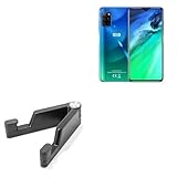 BoxWave Stand and Mount Compatible with Elephone E10 - Desktop Aluminum SoloStand, Adjustable Hands-Free Portable with Rubber Feet - Jet Black