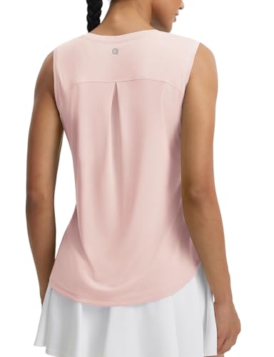 Image of baleaf Women's Running Tank Tops Gym Tops Workout Sleeveless Shirts Athletic Tops for Women UPF 50+ Lightweight Tennis Quick Dry Loose Fit Light Pink L