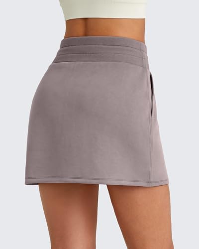 G4Free Smoofit Sweat Skirts for Women Soft Drawstring Summer Casual Lounge Skirt with Pockets3