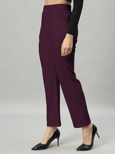 Image of LITVA Premium Women's Formal Trousers (Flexi-Waist | Wrinkle Resistant | Desk-to-Dinner)