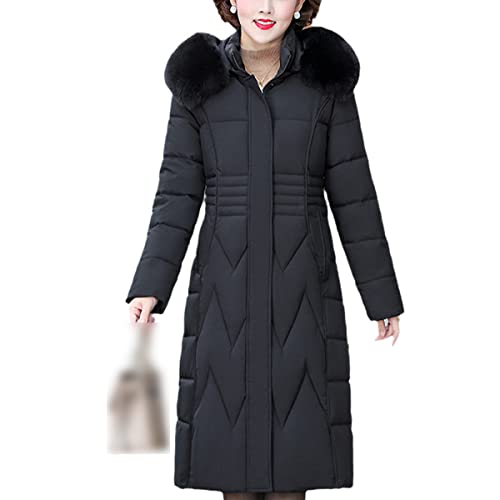 Veste d'hiver pour femmes contre le grand froid manteau oversize matelassé noir taille XL