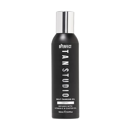 BPerfect Tan Studio – Tanning Oil Spray with Vitamin E & Castor Oil, Dark, 150ml