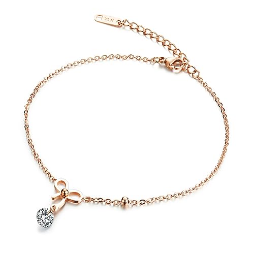 Joyería de cumpleaños mujer: set de tobillera de lazo ajustable 5