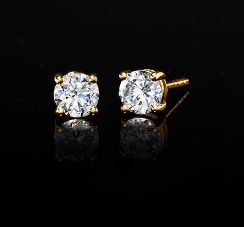 Ross-Simons 0.50 ct. t.w. Lab-Grown Diamond Stud Earrings in 18kt Gold Over Sterling3