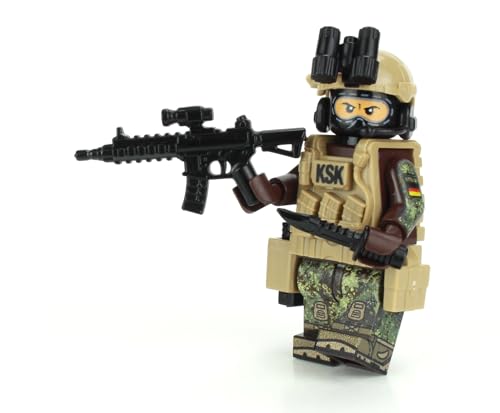 Battle Brick 1.6 Inches Tall KSK Kommando Spezialkrafte German Special Forces Commando Minifigure | Genuine Military Minifig | Camo Printed in USA | Great Gift for Ages 10+ to Adult AFOL