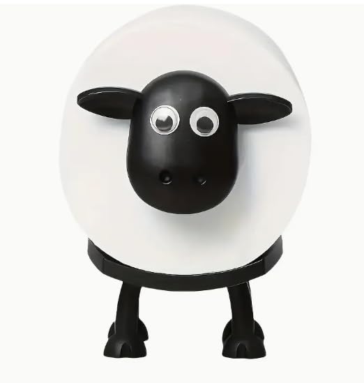 Stackable Sheep Toilet Roll Holder - Fun Storage Solution - Freestanding Novelty Animal Design - Cute Toilet Roll Storage - Perfect Sheep-Themed Bathroom Accessory - Organises Multiple Rolls