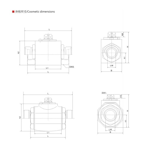 Vanne à bille KHB G1/2 haute pression pour circuit hydraulique