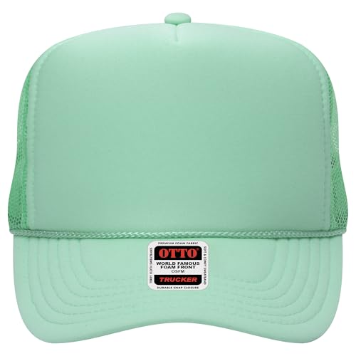 Image of OTTO Polyester Foam Front 5 Panel High Crown Mesh Back Trucker Hats in 97, Bulk, Wholesale