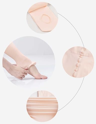 LingTing Ballet Tights for Girls Ultra Soft Pro Dance Tights Convertible Transition Tights (Toddler/Little Kid/Big Kid)4