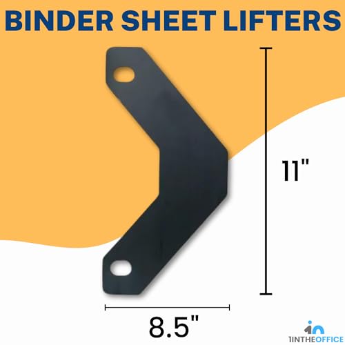 1InTheOffice Levantadores de folhas de fichário, 28 x 21 cm, preto, 10 peças por pacote