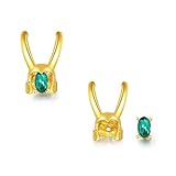 1Pair Cute Yellow and Green Color Earrings Stud, Zinc Alloy Metal Ears Stud for Women, Men