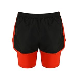 Athletic Sportswear Ladies Shorts 2 in 1 Running Shorts Sports Performance Fitness Gym Cycling Bottoms