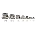 M5x0.8mm DIN6926 Flange Nylon Lock Nuts 50 Pack 304 Stainless Steel Hex Locknuts Full Thread for Industrial Construction Fasteners