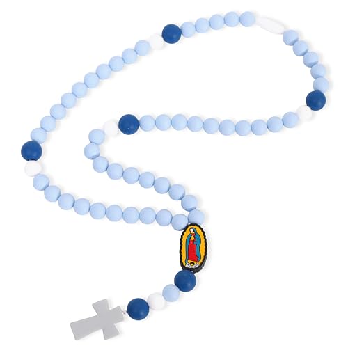 Silicone Decade Rosary - My First Rosary With Cross, Christian Communion Party Decorations, Sensory Toys for Girls