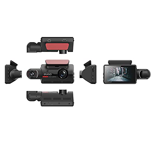 XUANWEI Parte dianteiro e traseira do came, 1080p HD Display Dupla Dash Cam para carro, 3 