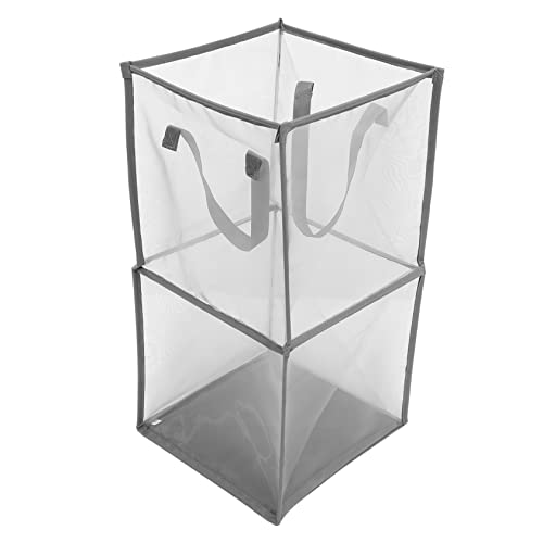 Garneck Folding Laundry Basket Basketball Hoop Baby Net Polyester