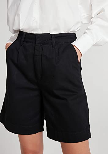 Bermuda Feminina Com Cintura Alta - Preto M