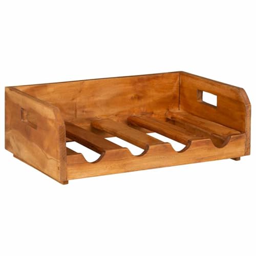 Set 4 soportes para botellas 16 botellas caoba miniatura 4