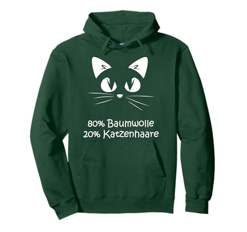 Katzenhaare aus Baumwolle - Spuren der Katze - Katzensprüche Pullover Hoodie
