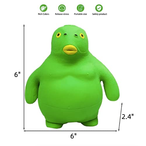 Hipihom Green Head Fish Toy, Decompress And Squeeze Stress Toy Figure For Adults, Relief Anti-Anxiety Mini Gadget To Relax (Large) #TOP2